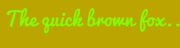 Image with Font Color 80FF00 and Background Color BBA500